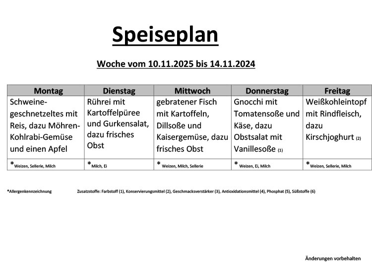 Speiseplan 12 8