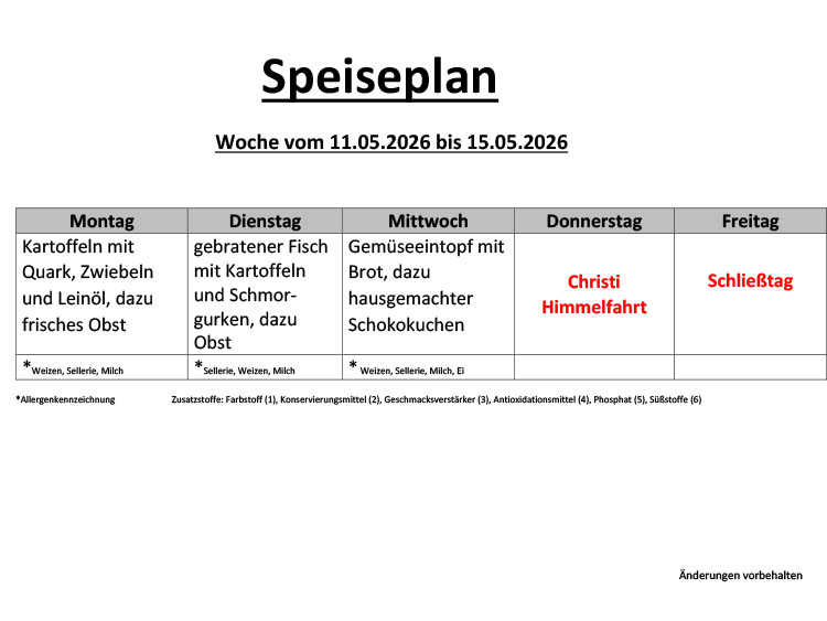 Speiseplan 12 8