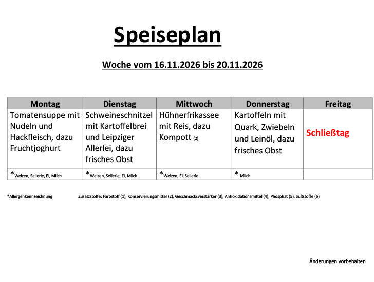 Speiseplan