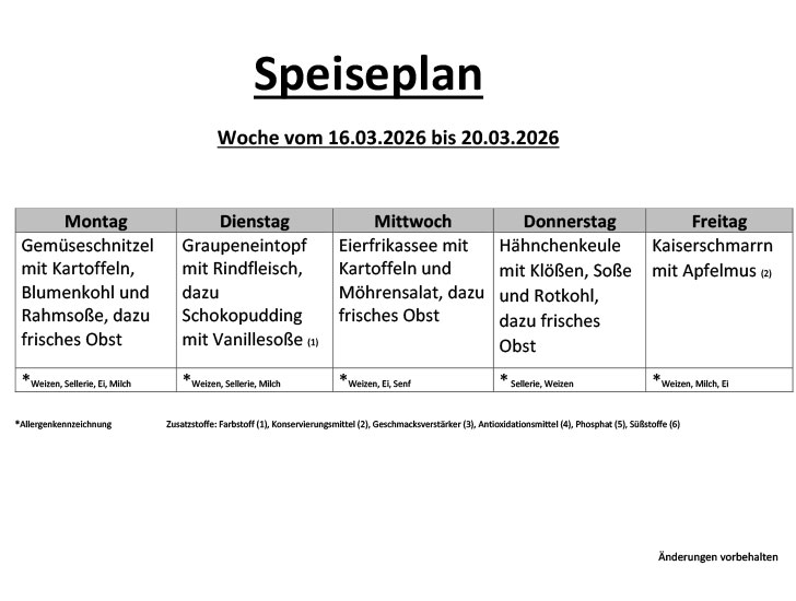 Speiseplan