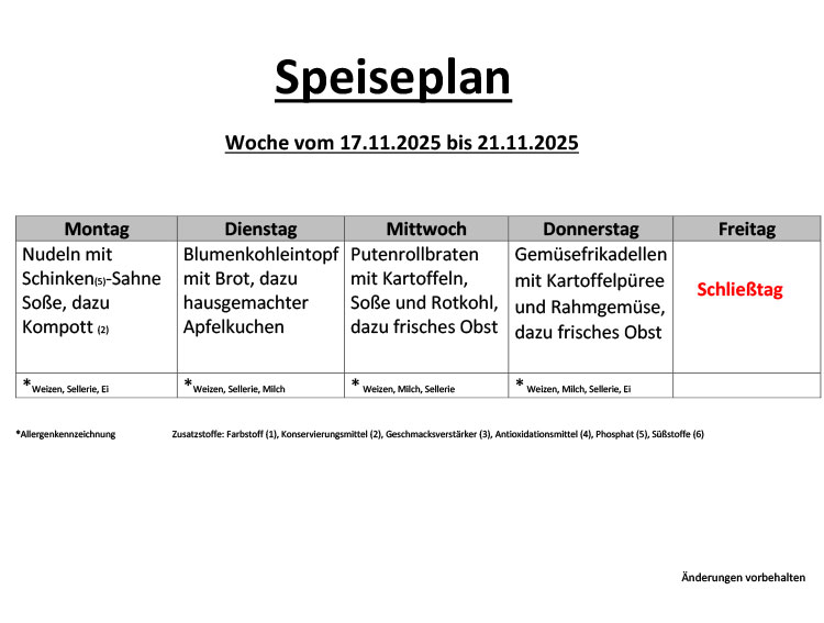 Speiseplan