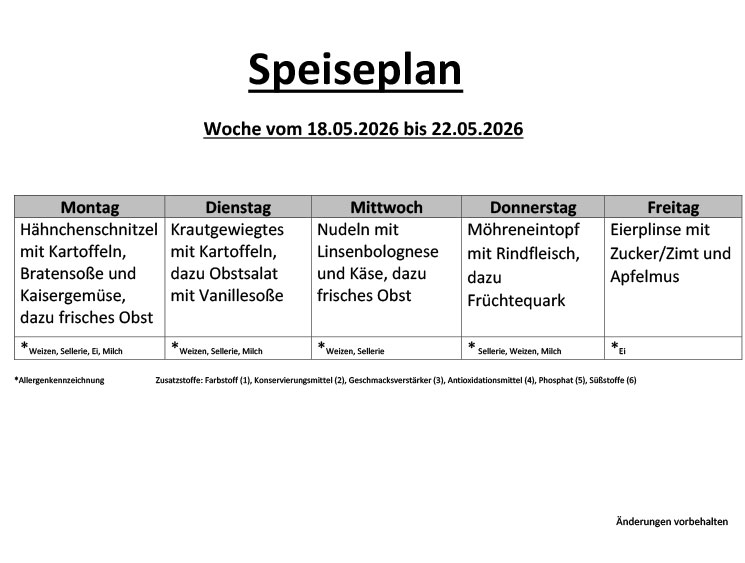 Speiseplan