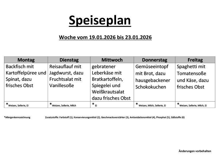 Speiseplan