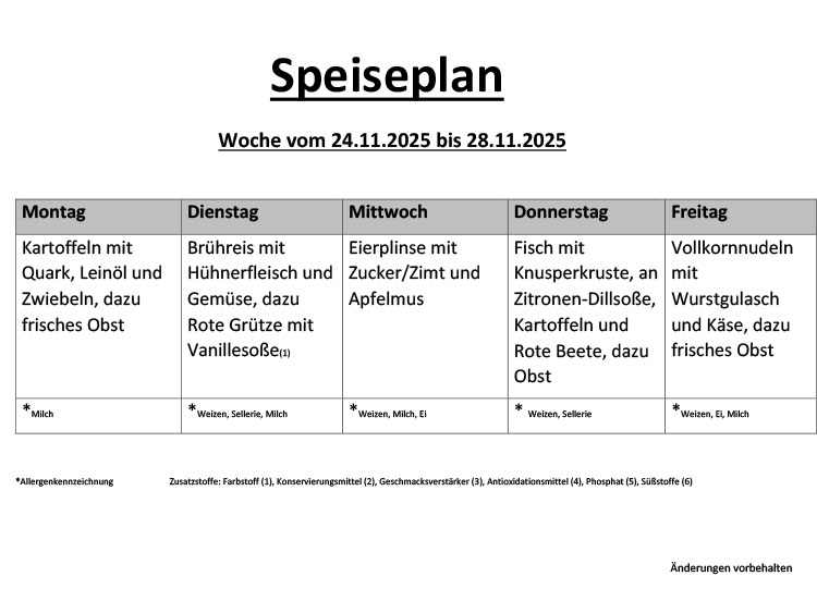 Speiseplan 26 5