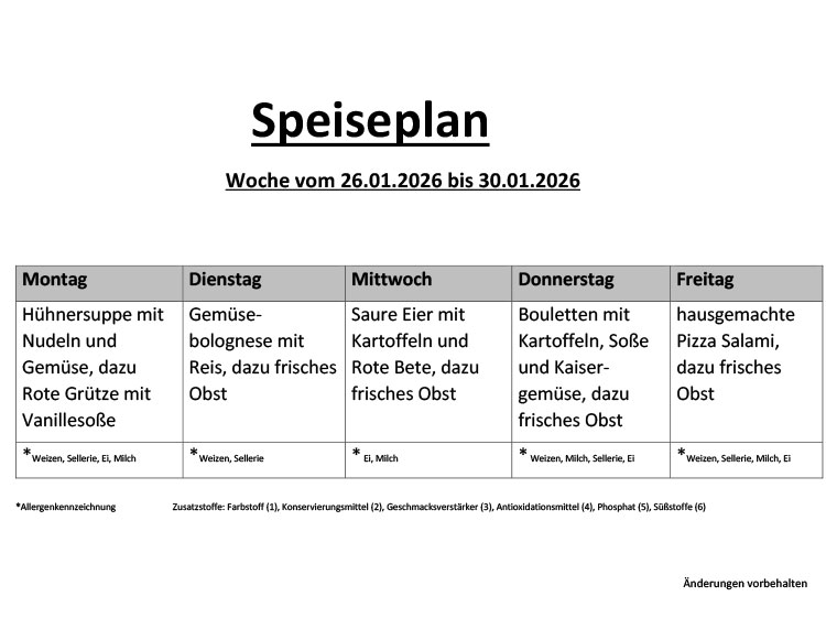 Speiseplan 26 5