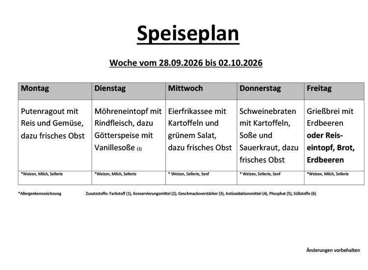 Speiseplan 31 3