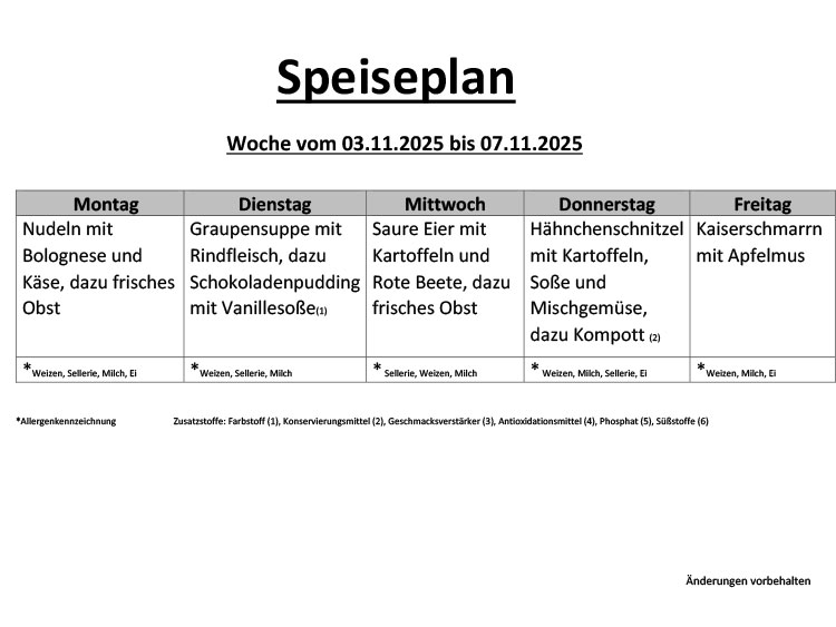 Speiseplan 5 8