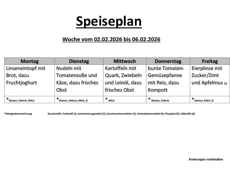 Speiseplan 20 1
