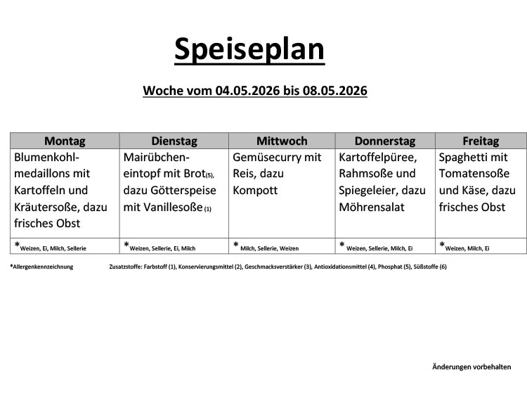 Speiseplan 20 1