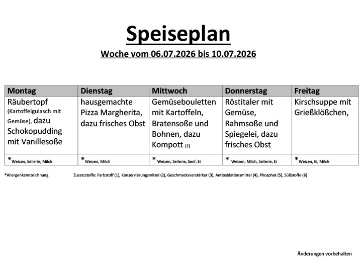 Speiseplan 20 1